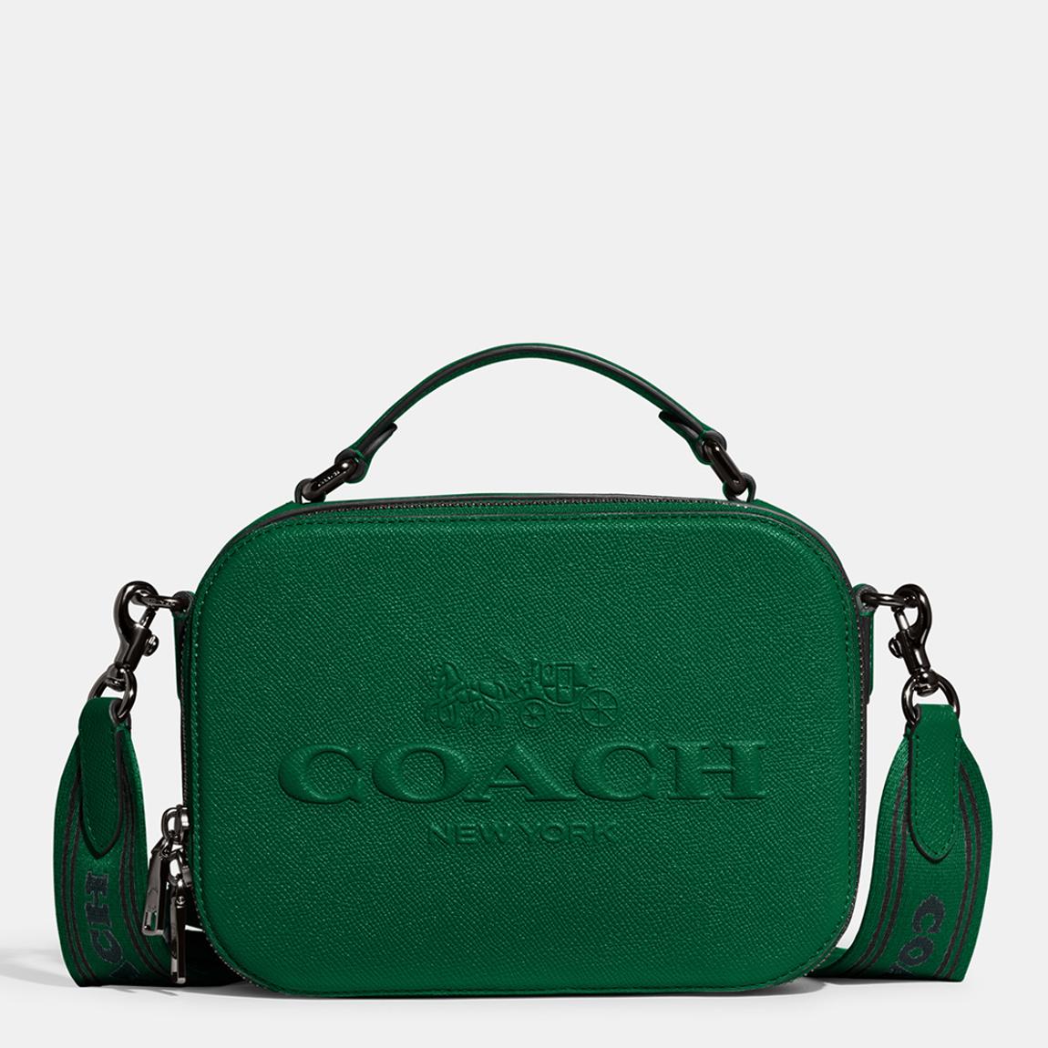 Green Crossgrain Leather Top Handle Crossbody main product photo