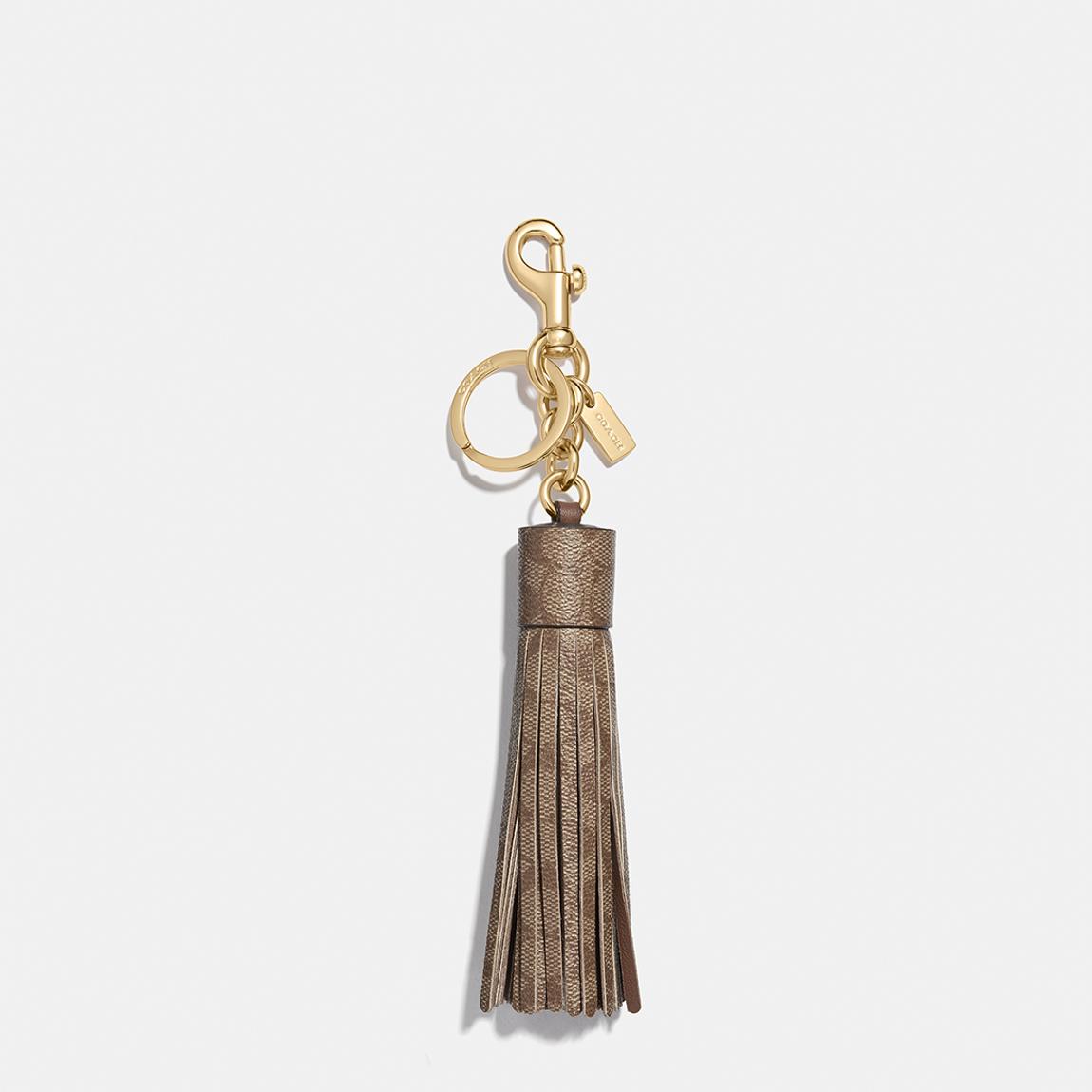 Khaki Signature C Tassel Bag Charm main product photo