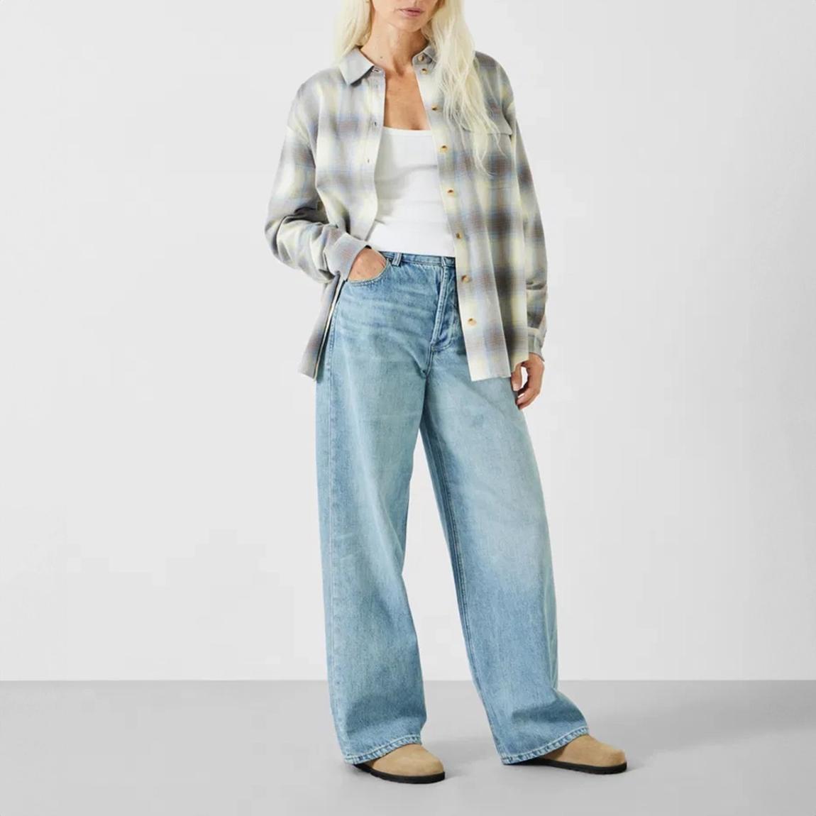 White Check Oversized Shirt main product photo
