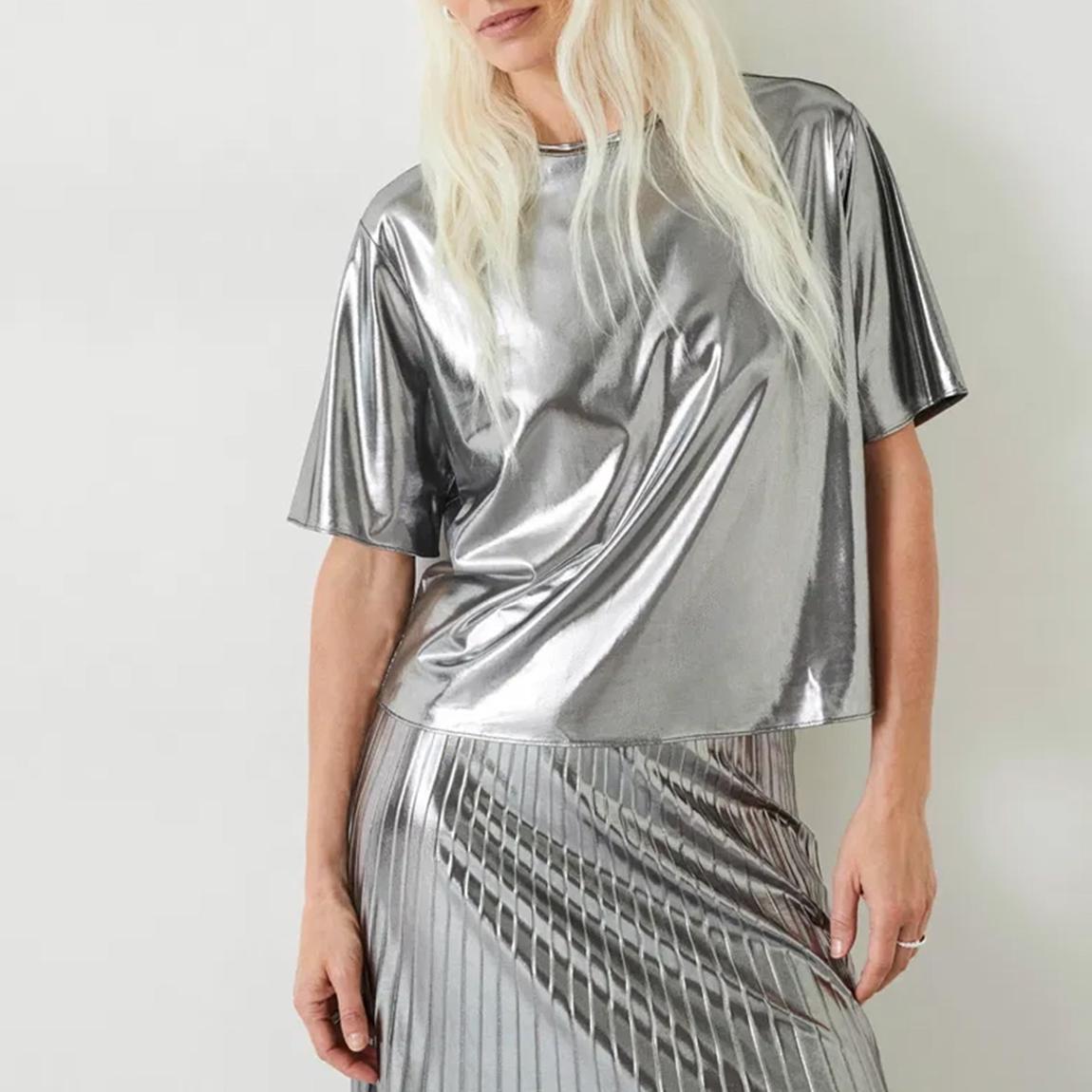 Silver Metallic T-Shirt main product photo