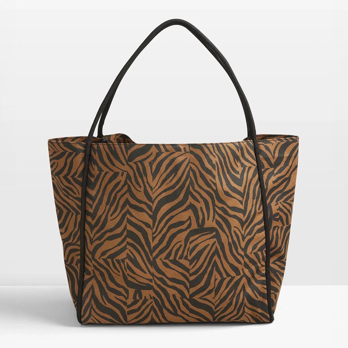 Brown Printed Tote Bag main product photo
