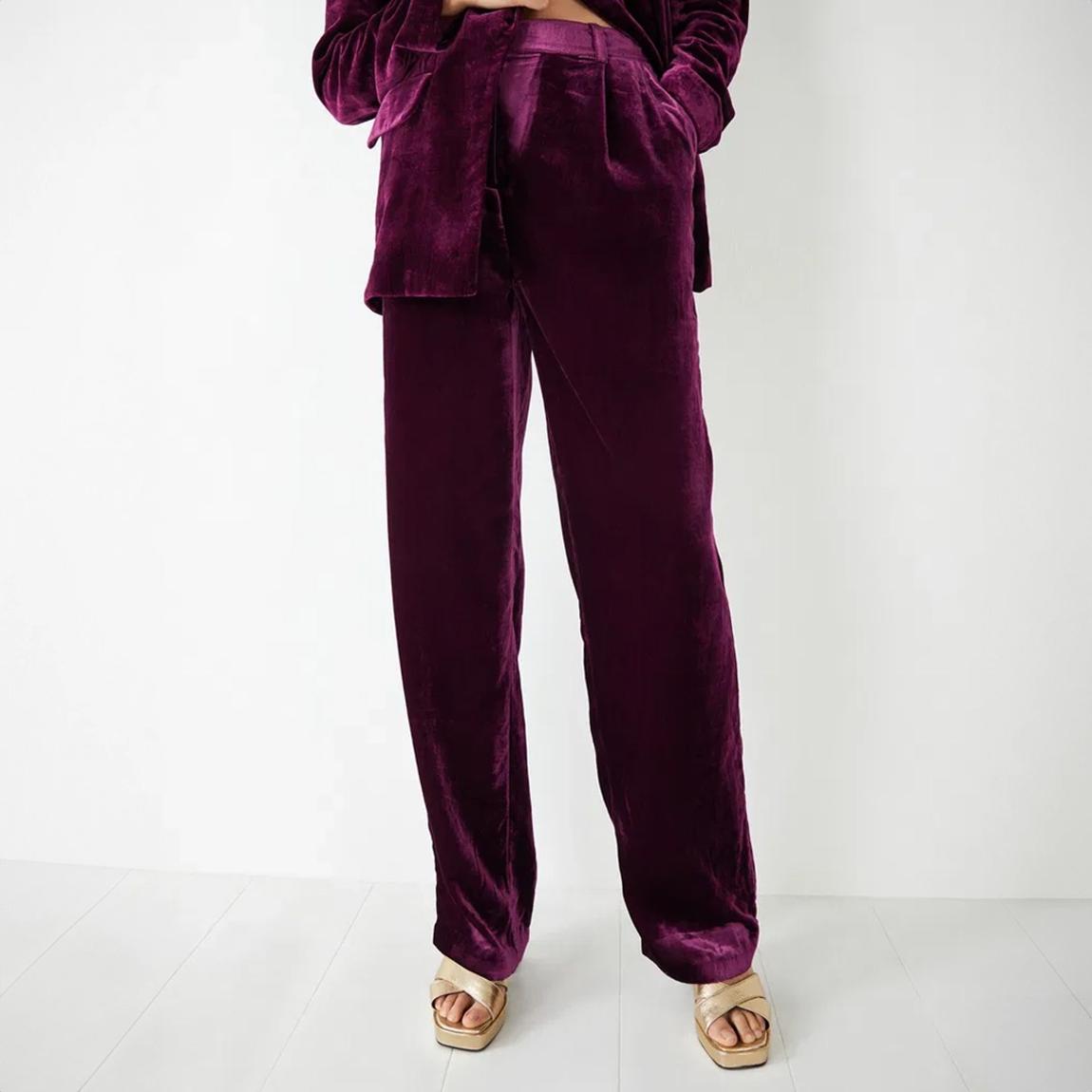Berry Carina Velvet Trousers main product photo