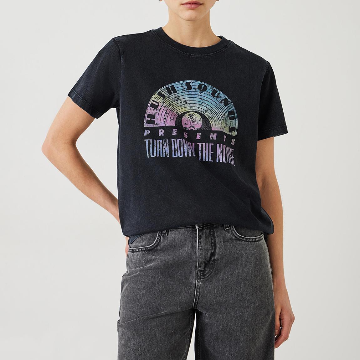 Black Ombre Graphic Print T Shirt main product photo