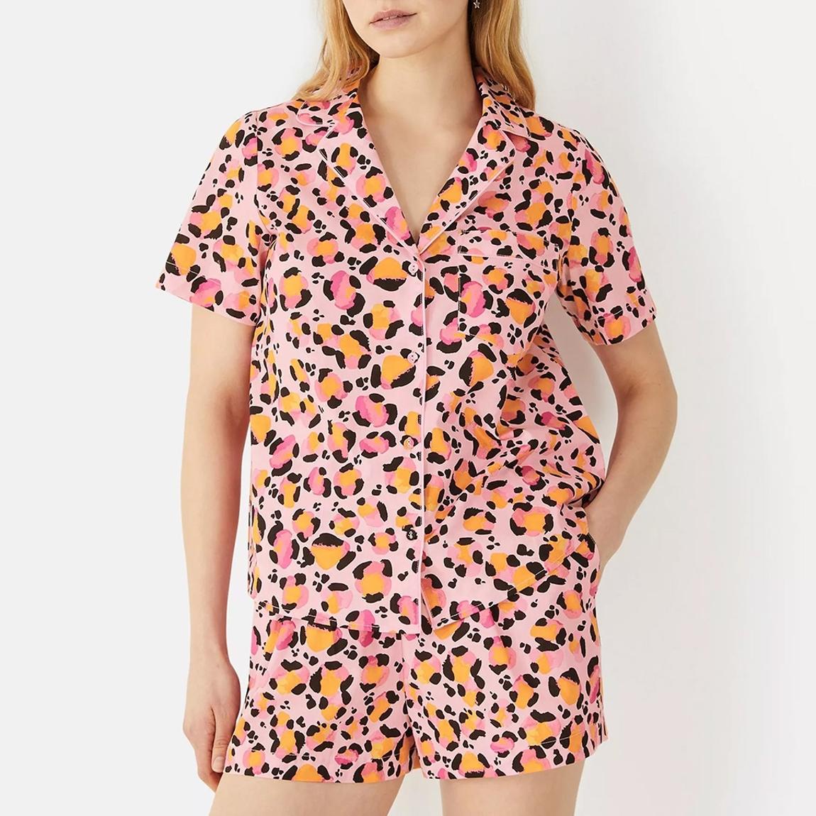Pink Printed Cotton Short Pyjama Set main product photo