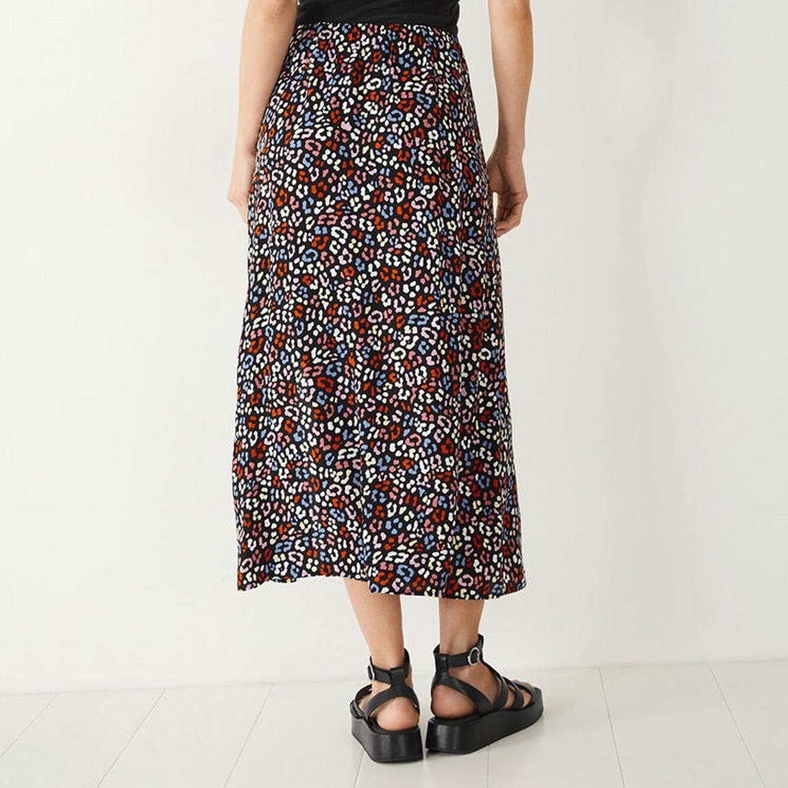 Black Printed Kourtney Midi Skirt main product photo