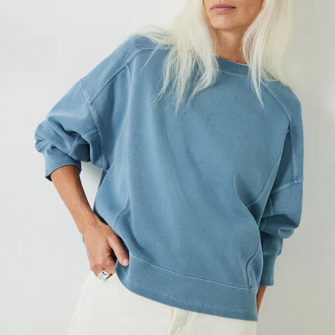 Cornflower Seam Detail Sweatshirt main product photo