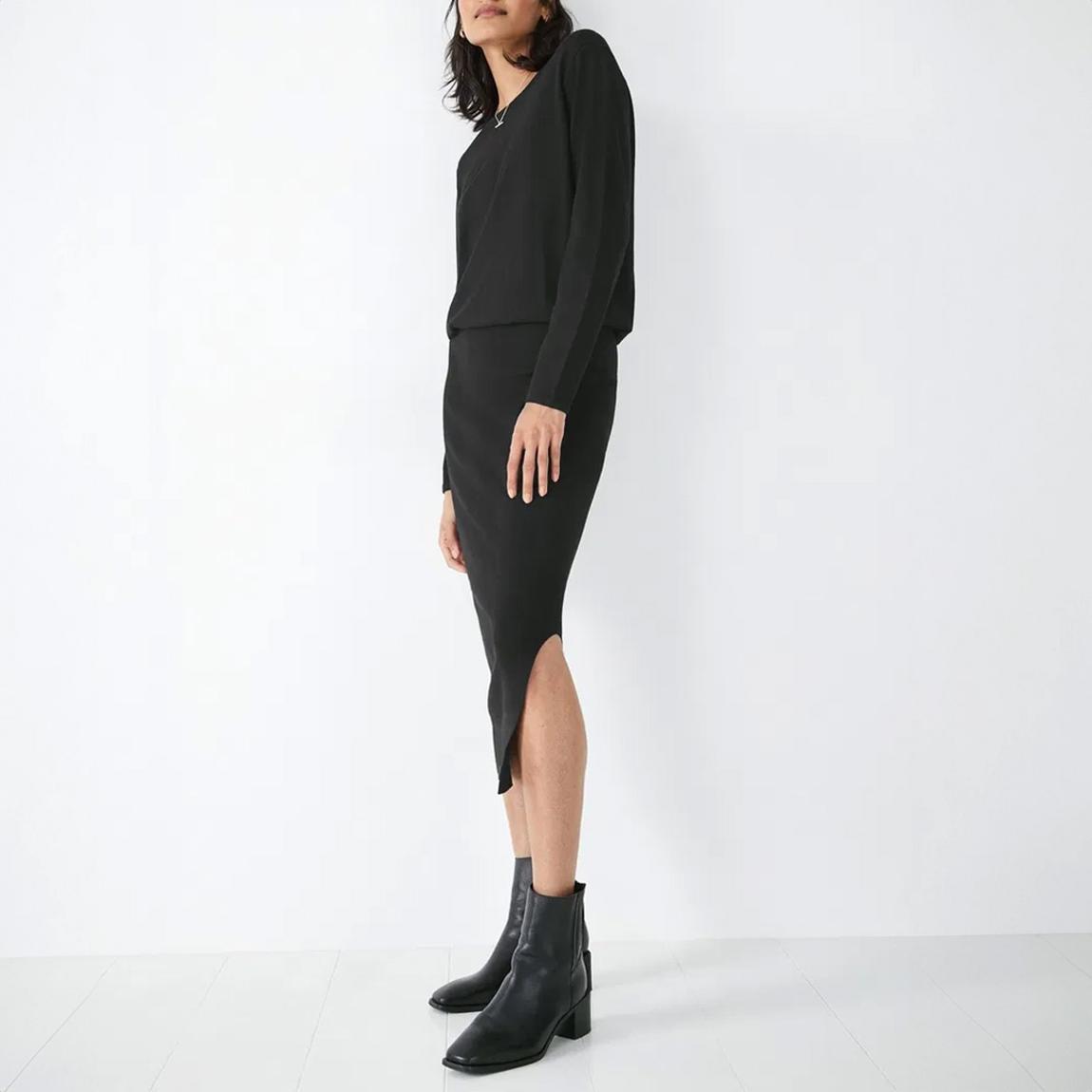 Black Knitted Midi Dress main product photo