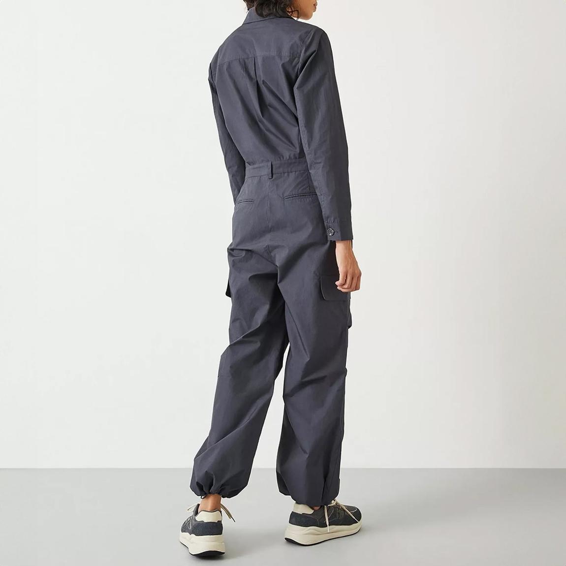 Slate Long Sleeve Cargo Jumpsuit main product photo