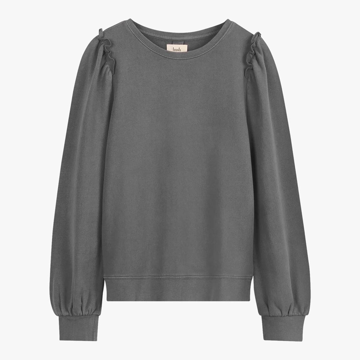 Emilia Ruffle Sweatshirt - Dark Slate main product photo