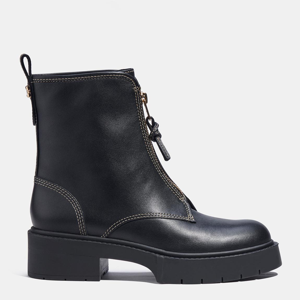 Black Liza Leather Ankle Boots main product photo