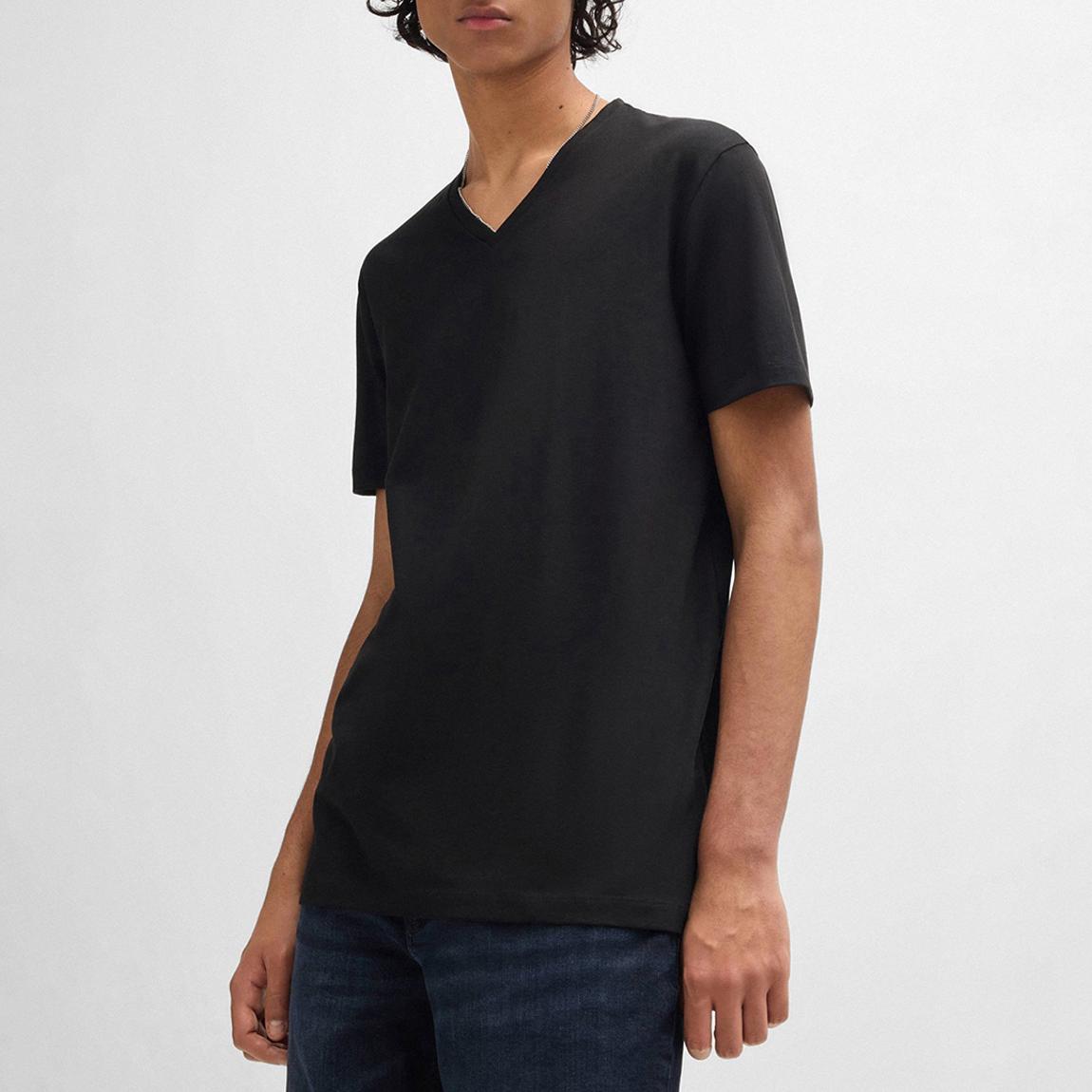 Black 2 Pack V Neck Cotton T-Shirt main product photo