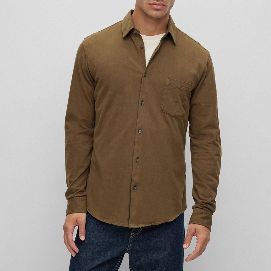 Brown Mysoft Button Down Shirt main product photo