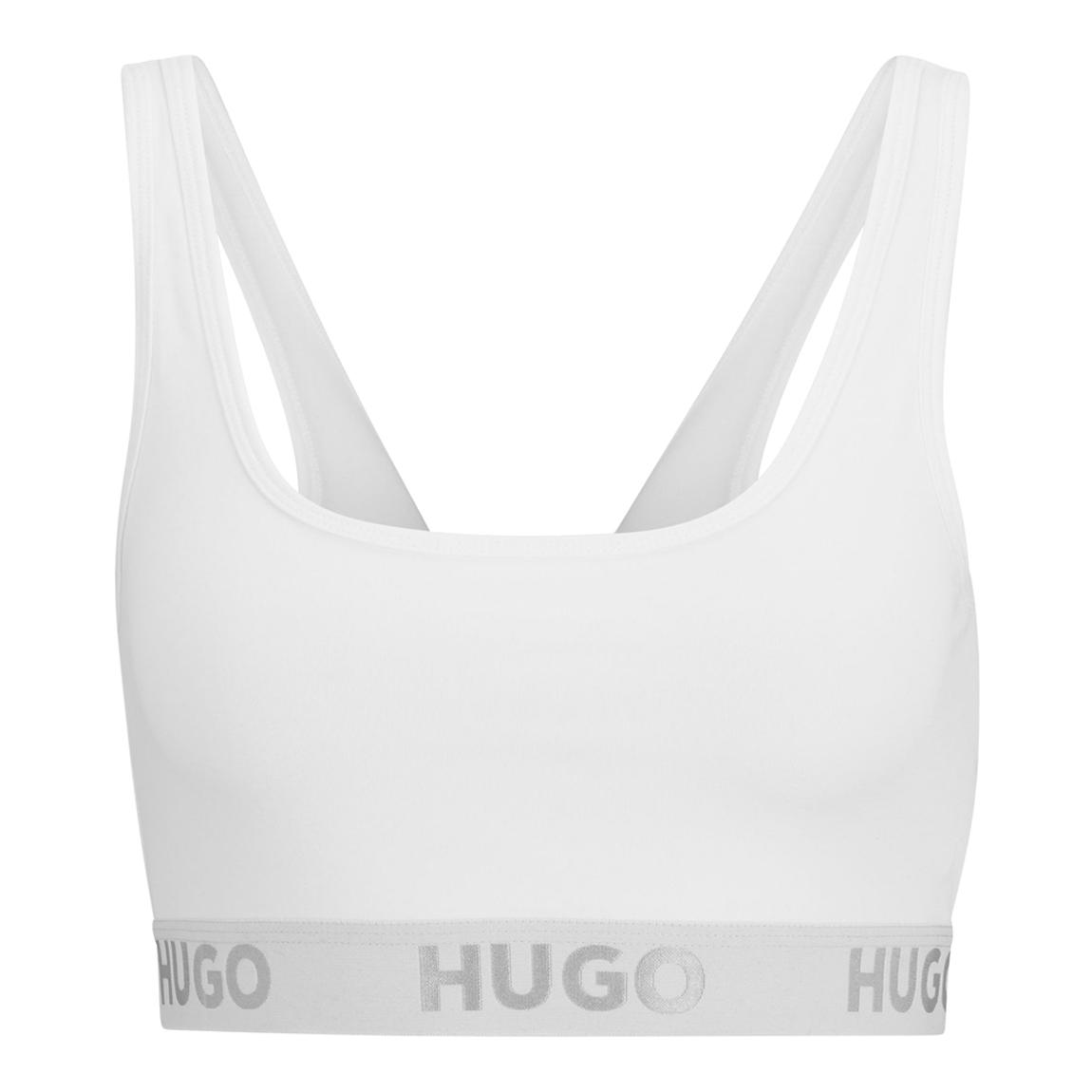 White Unlined Cotton Bralette main product photo