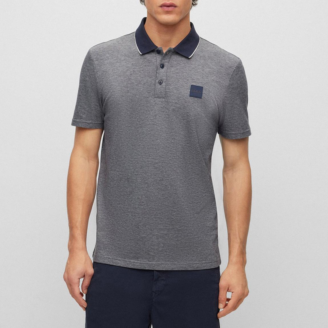 Dark Blue Oxford Logo Polo Shirt main product photo