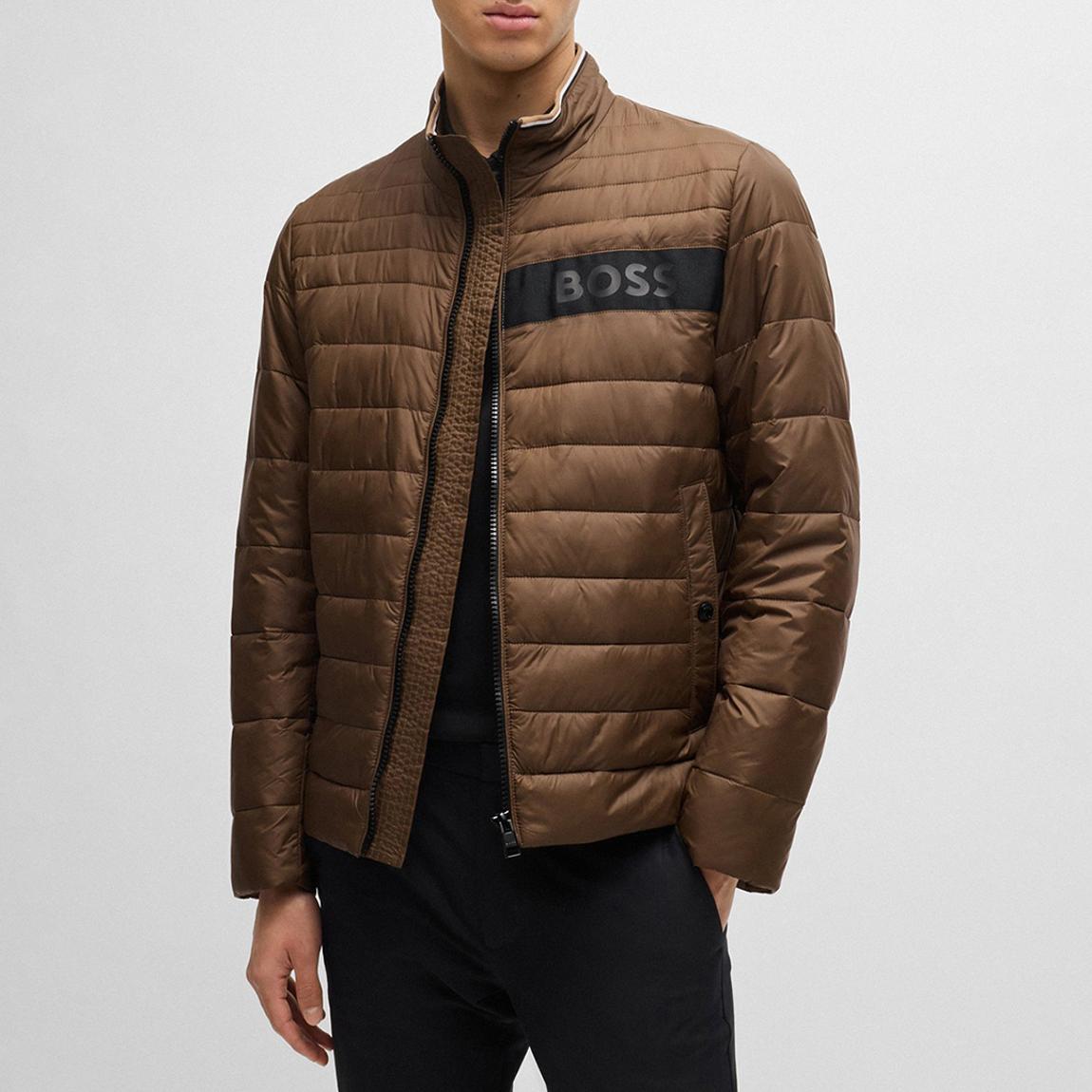 Open Green Zip Puffer Coat main product photo