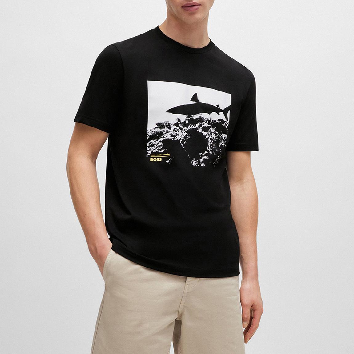 Black Graphic Cotton T-Shirt main product photo