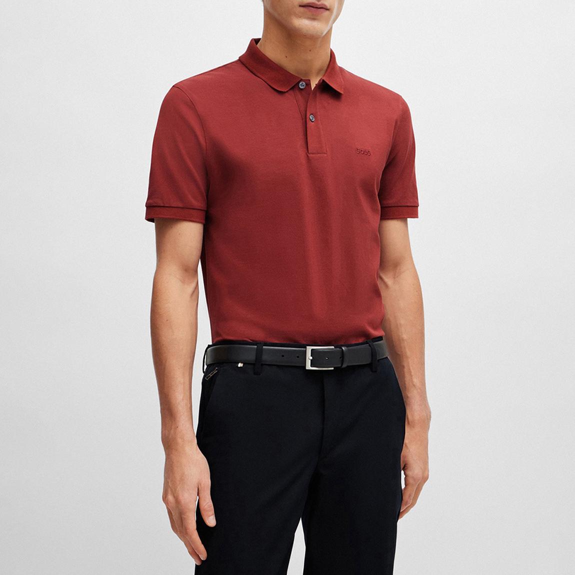 Brown Embroidered Logo Cotton Polo Shirt main product photo