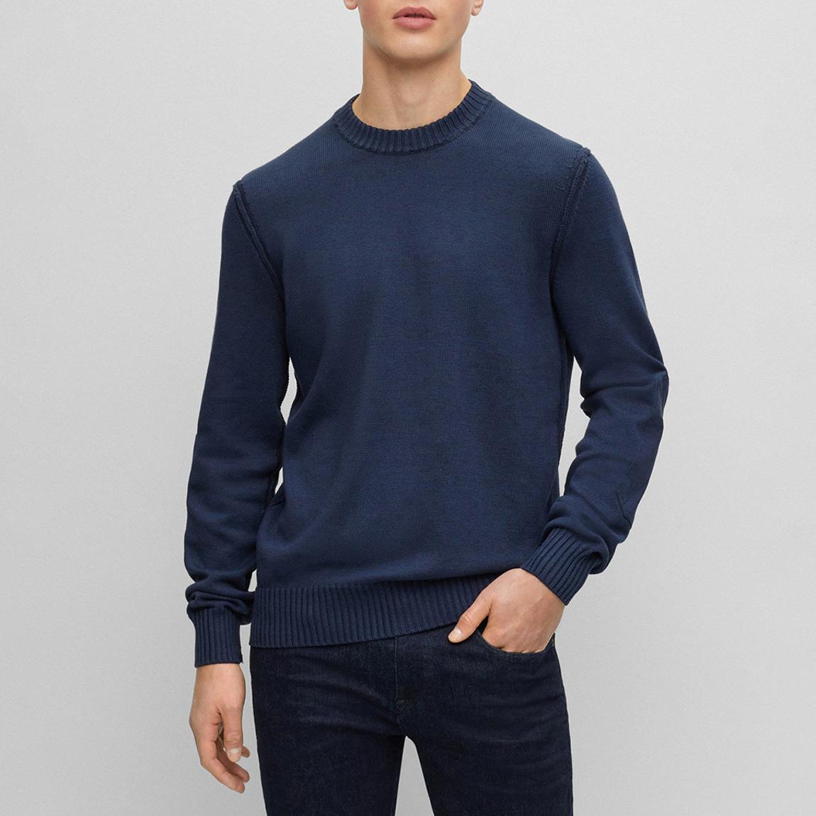 Navy Aropo Crew Neck Jumper main product photo