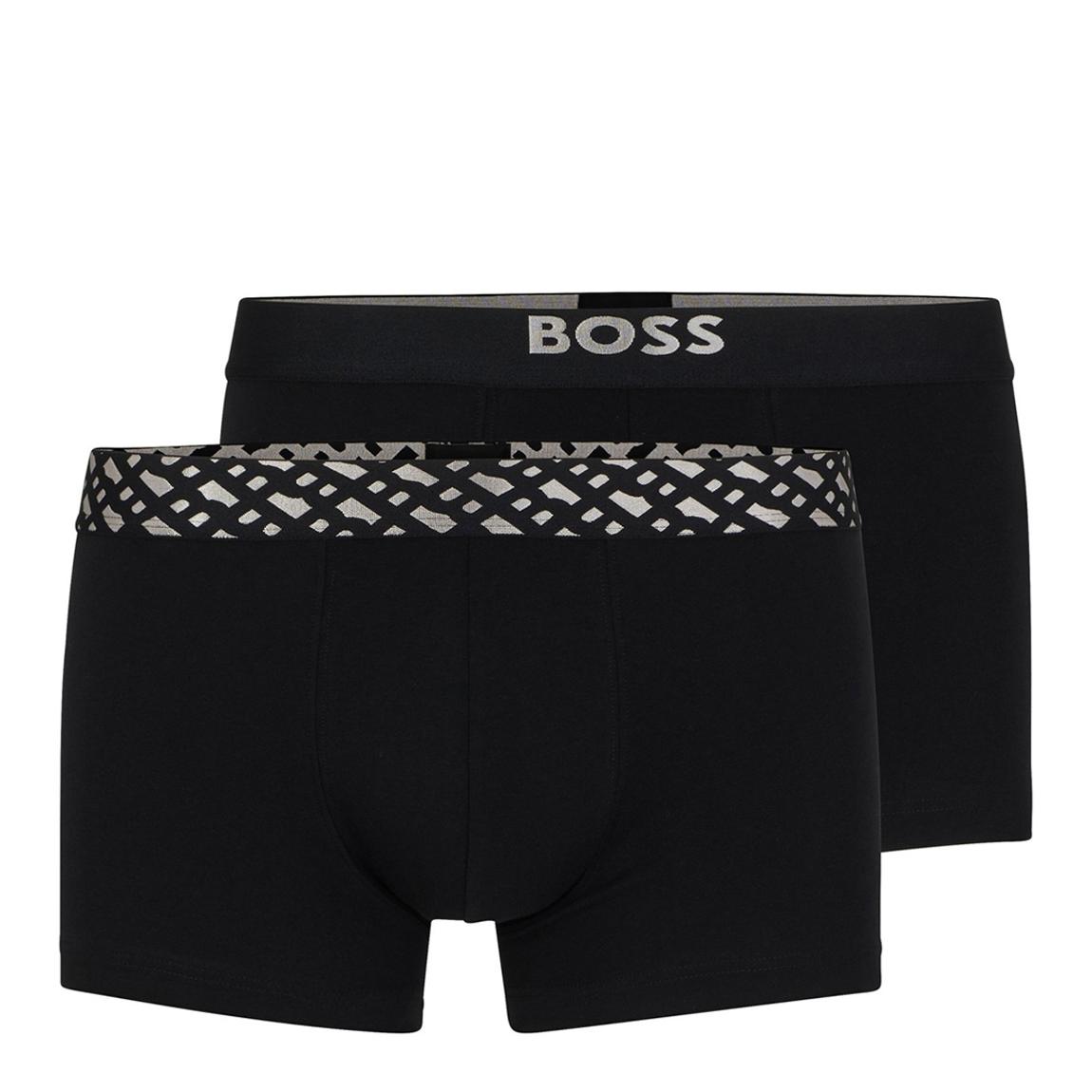 Black 2 Pack Logo Print Boxers main product photo