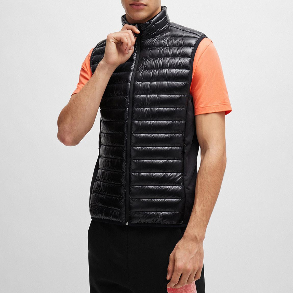 Black Padded Zip Gilet main product photo