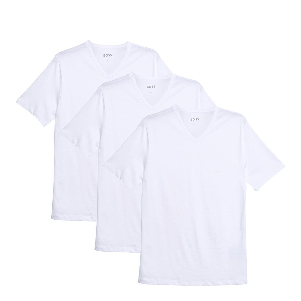White 3 Pack V-Neck T-Shirts main product photo