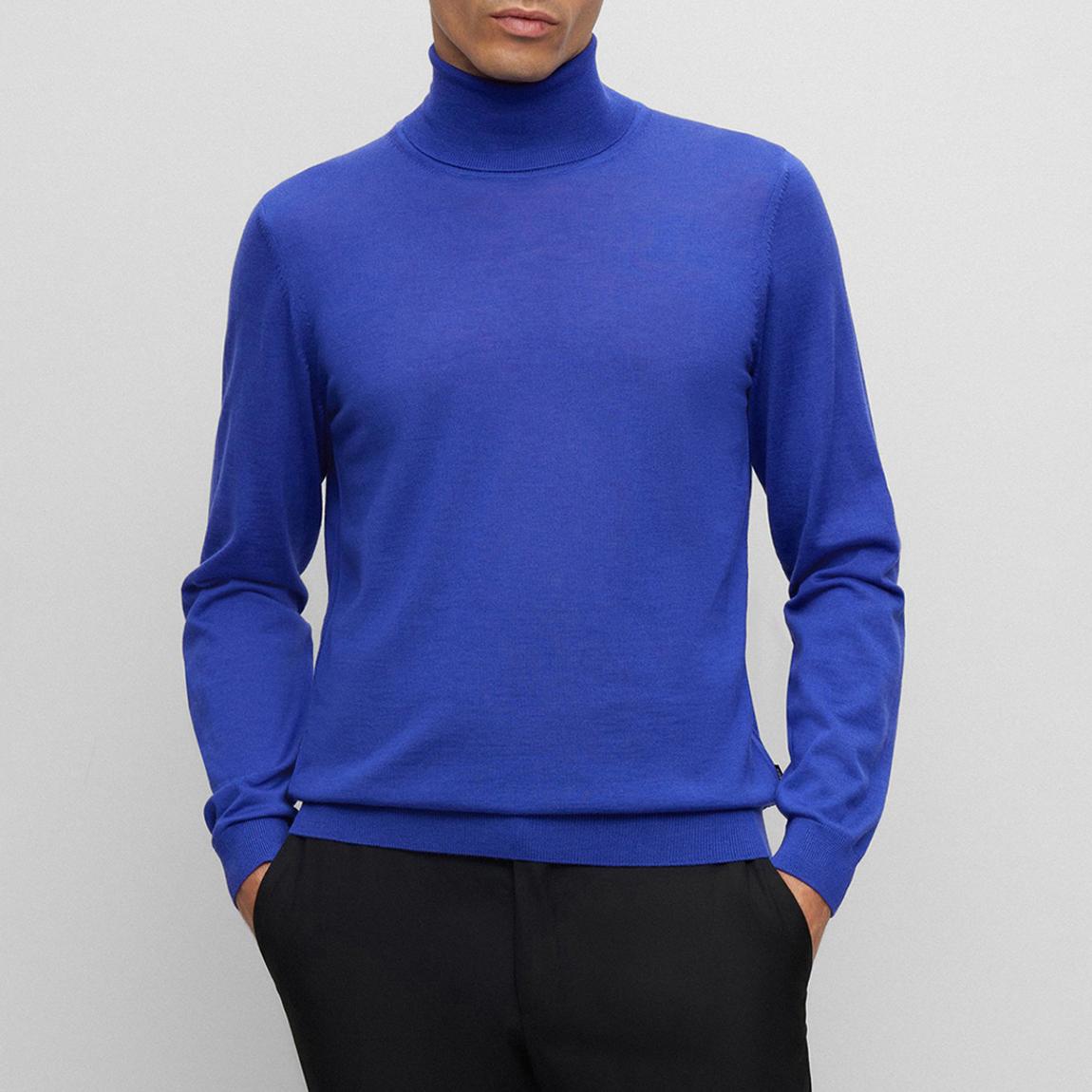 Blue Roll Neck Cotton Jumper main product photo