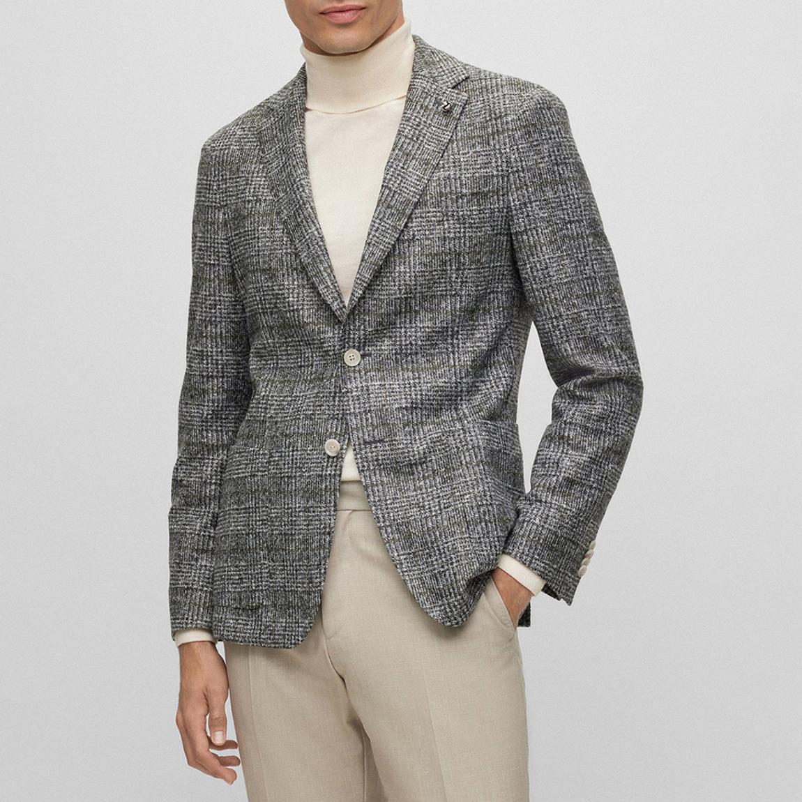 Grey Check Single Blazer main product photo