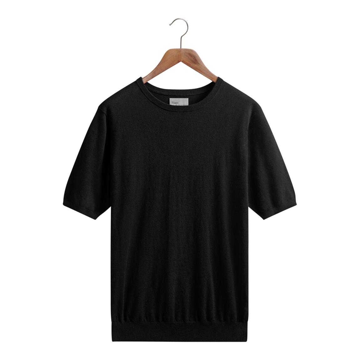 Black Cotton Cashmere T-Shirt main product photo