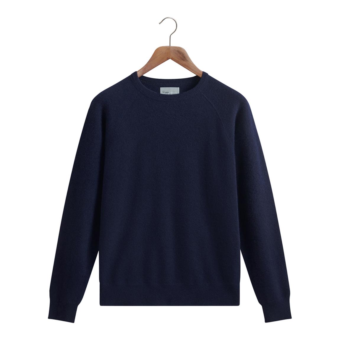 Navy Crew Neck Wool Cashmere Jumper main product photo