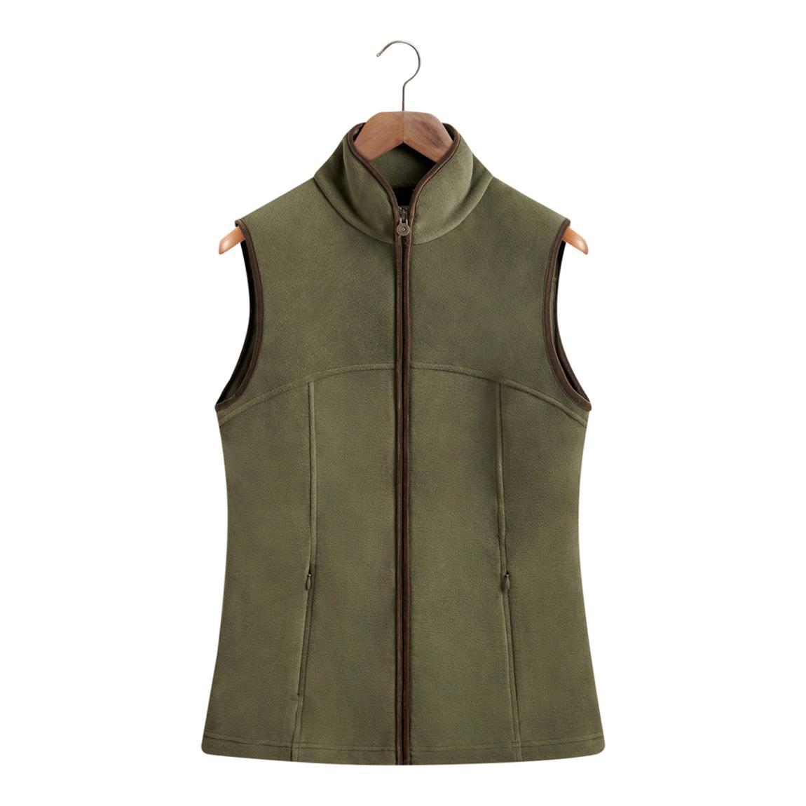 Women's Khaki Fleece Gilet main product photo