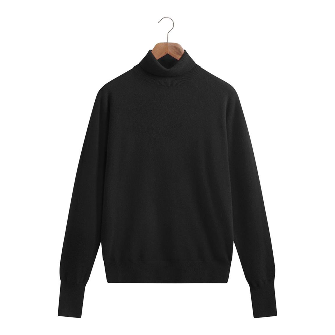 Black Roll Neck Wool Cashmere Jumper main product photo