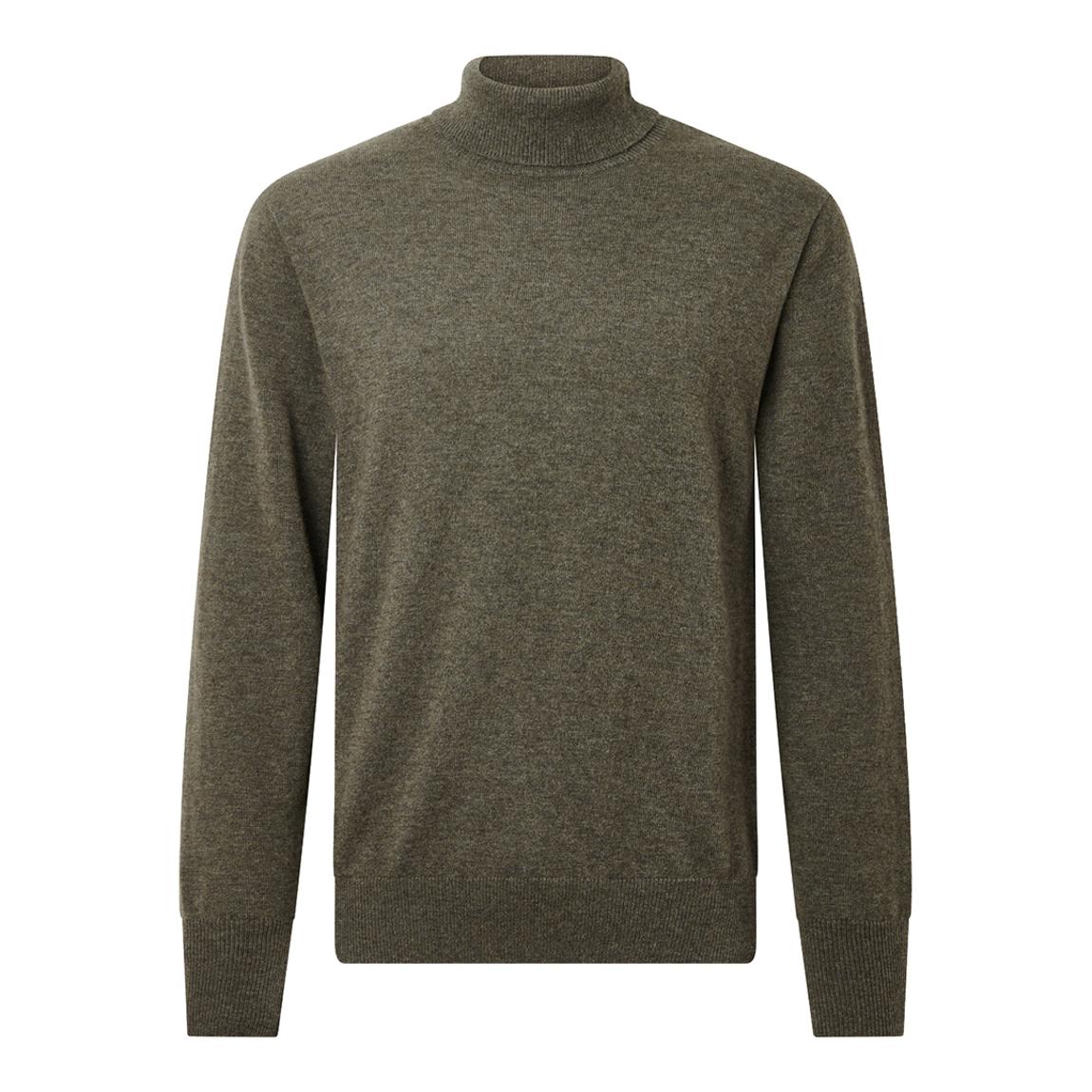 Khaki Classic Roll Neck Wool Cashmere Jumper main product photo