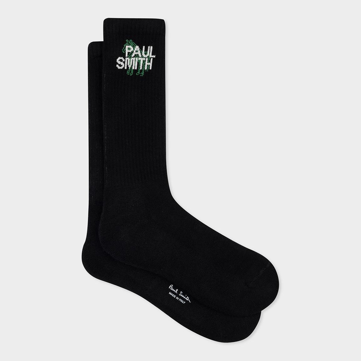 Black Logo Zebra Sport Socks main product photo