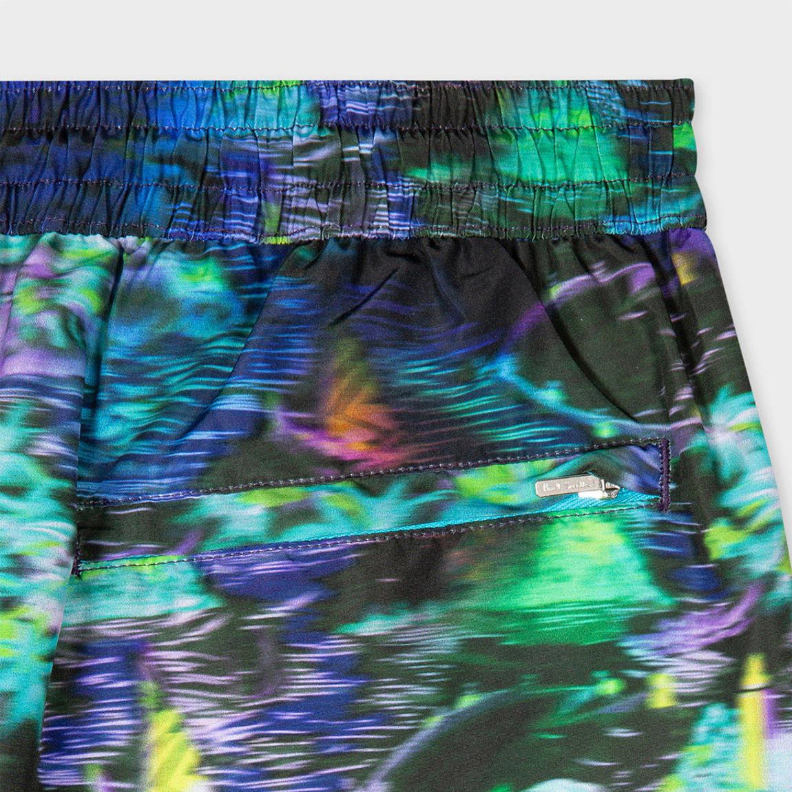 Navy Hawaii Print Swimming Shorts main product photo