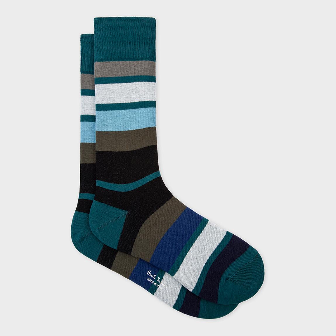 Blue Antanas Stripe Socks main product photo