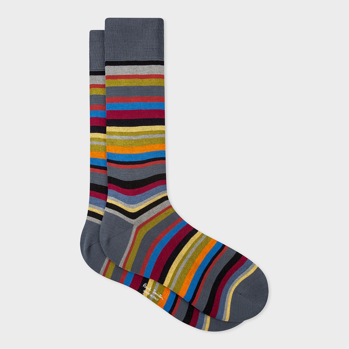 Grey Aldgate Stripe Socks main product photo