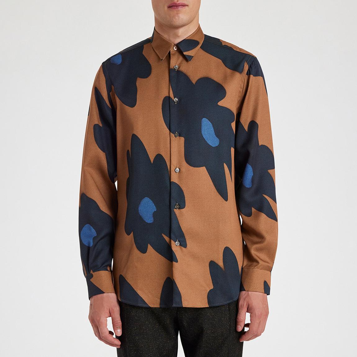 Camel Floral Print Shirt main product photo