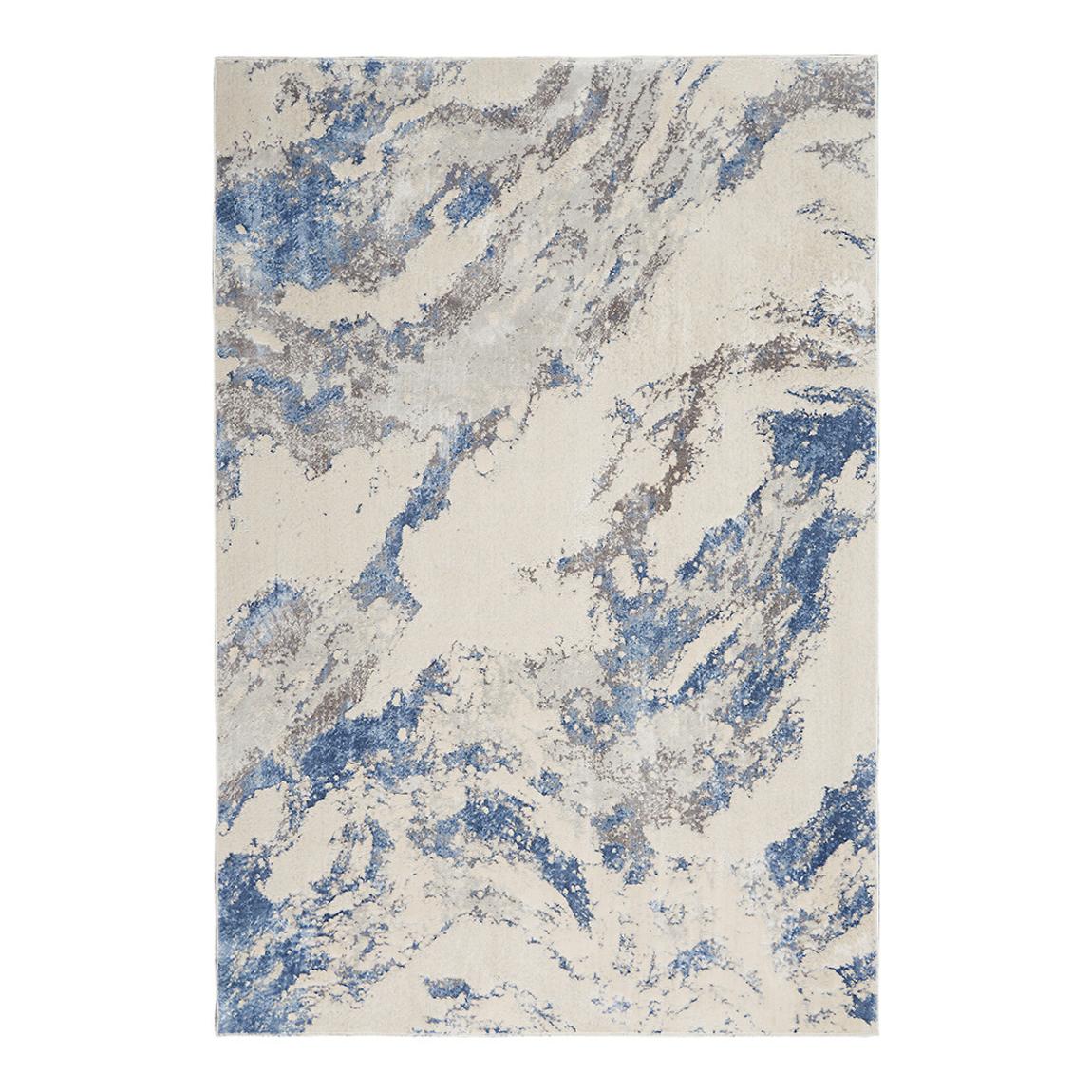 Silky Textures SLY03 221 x 160cm Rug, Blue/Ivory/Grey main product photo