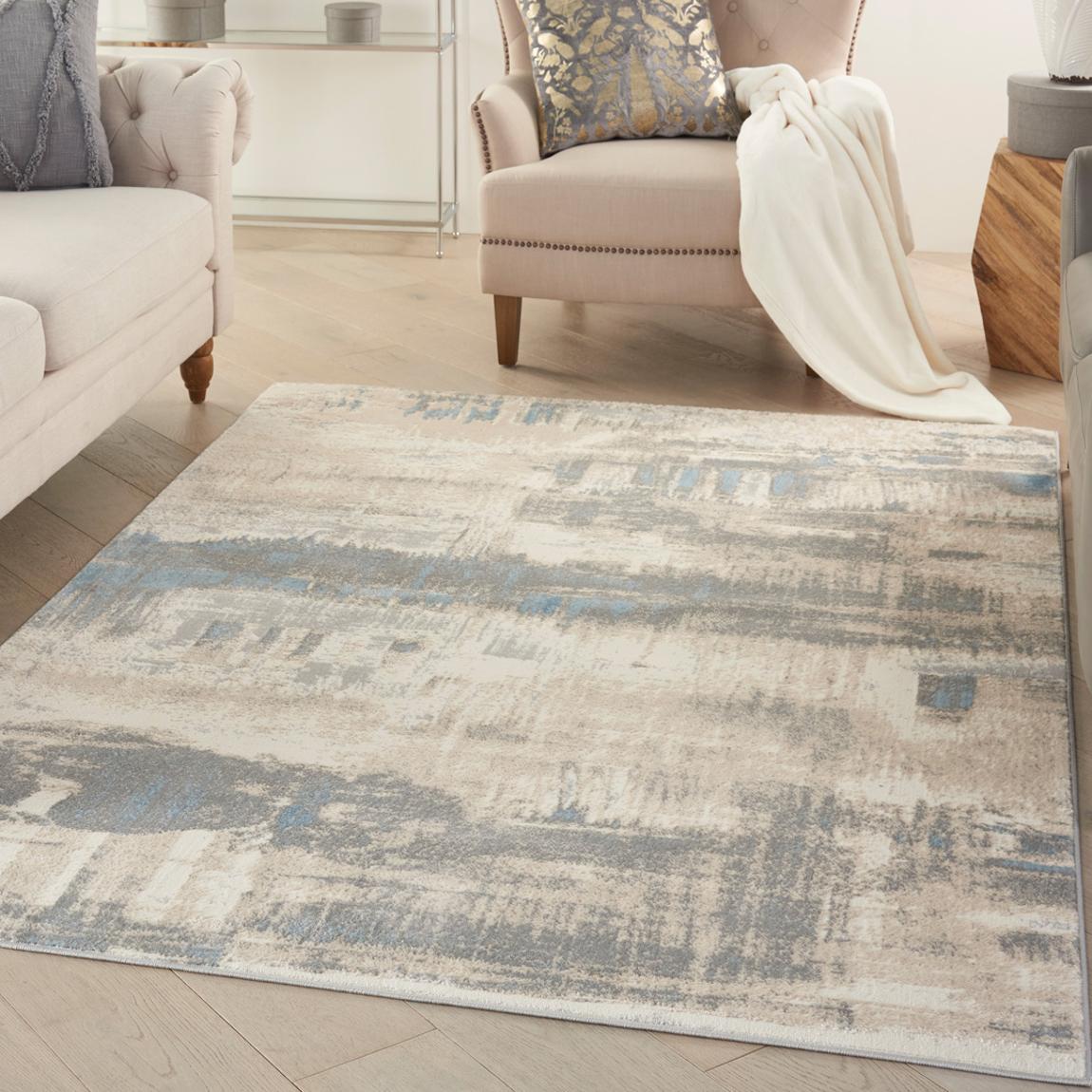 Solace SLA07 221 x 160cm Rug, Ivory/Grey/Blue main product photo