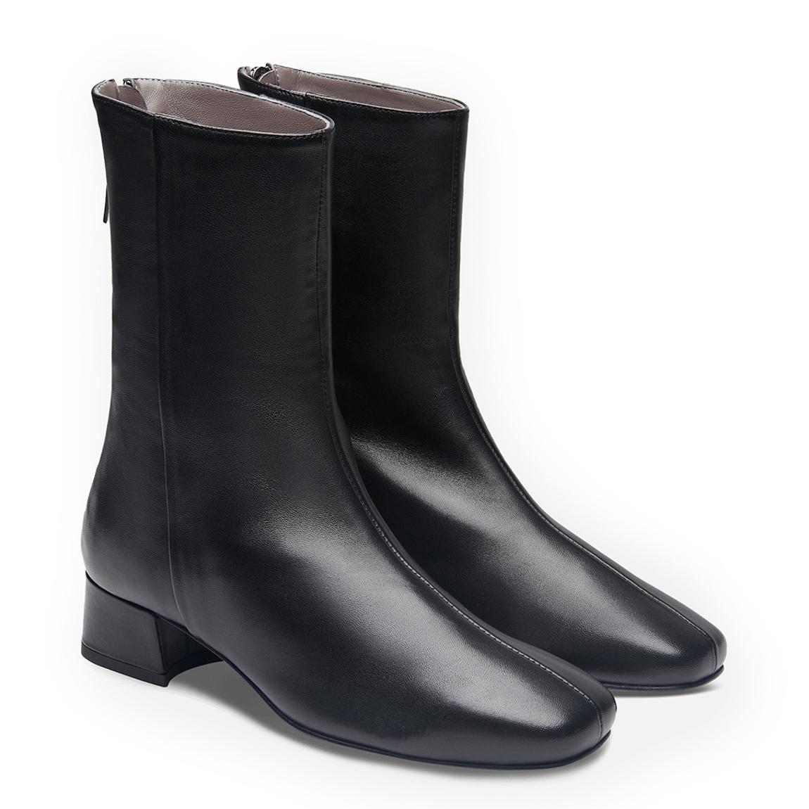 Women's Black Debbie Heeled Ankle Boots main product photo