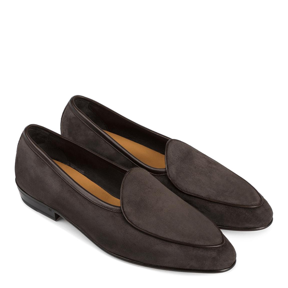 Men's Grey Sagan Classic Suede Loafers main product photo