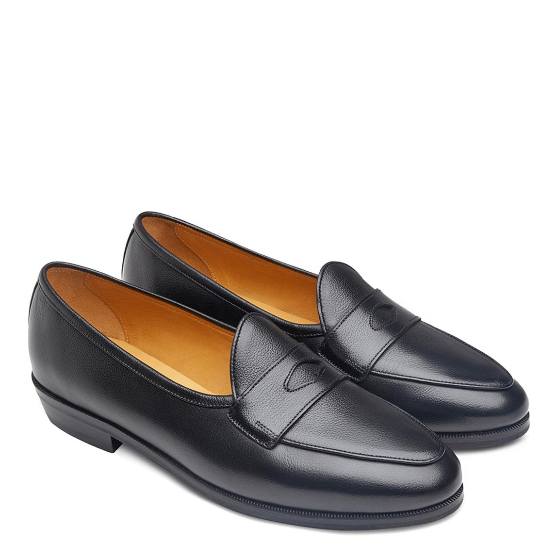 Men's Black Sagan Ivy Leather Loafers main product photo