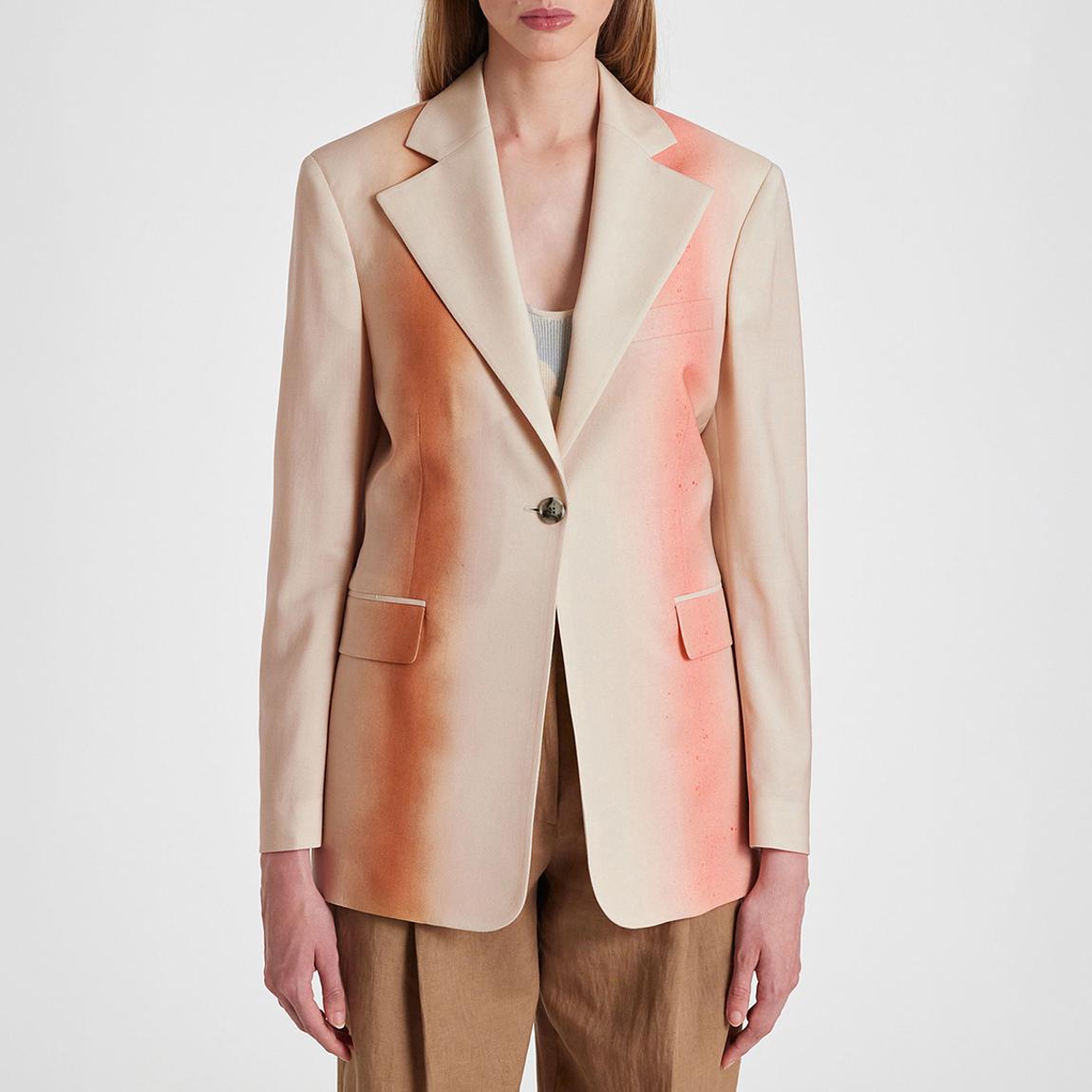 Ecru Ombre Tailored Wool Blazer main product photo