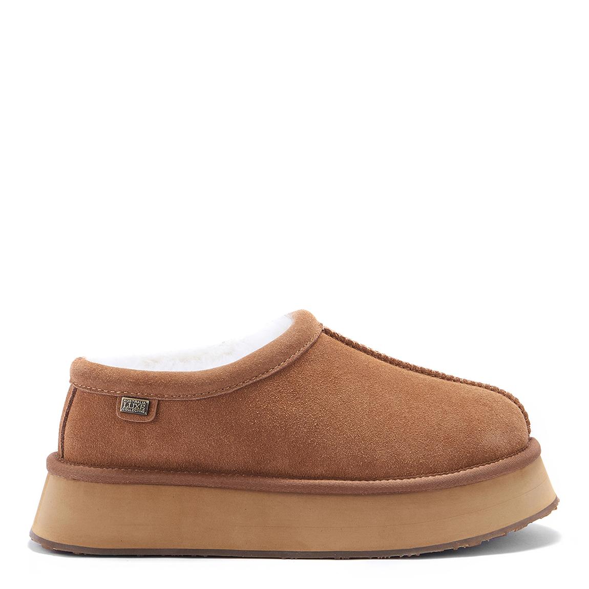 Brown Outback Platform Slippers main product photo