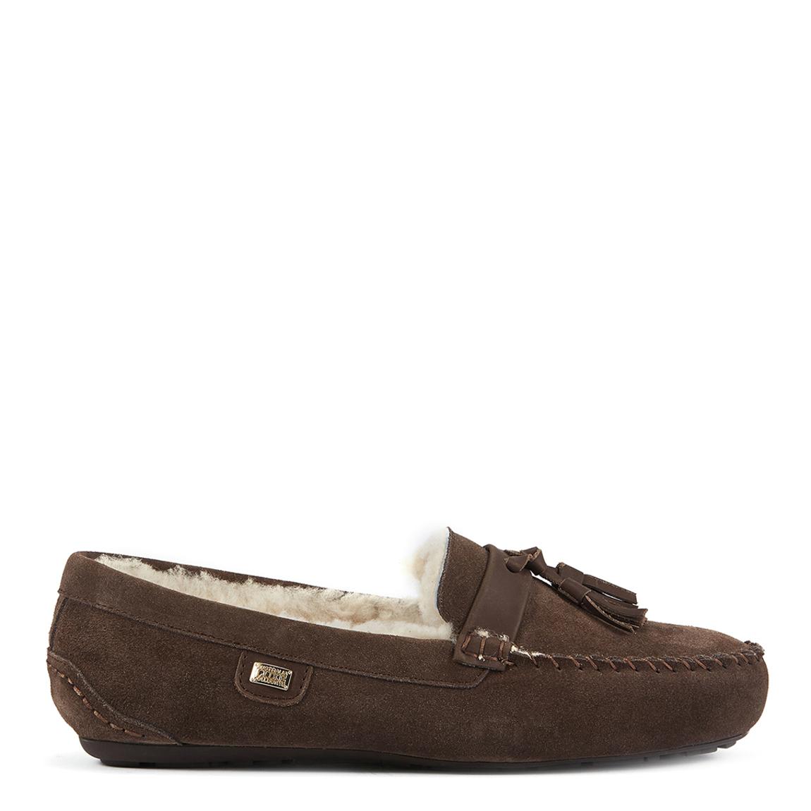 Men's Brown Hamilton Moccasin Slippers main product photo