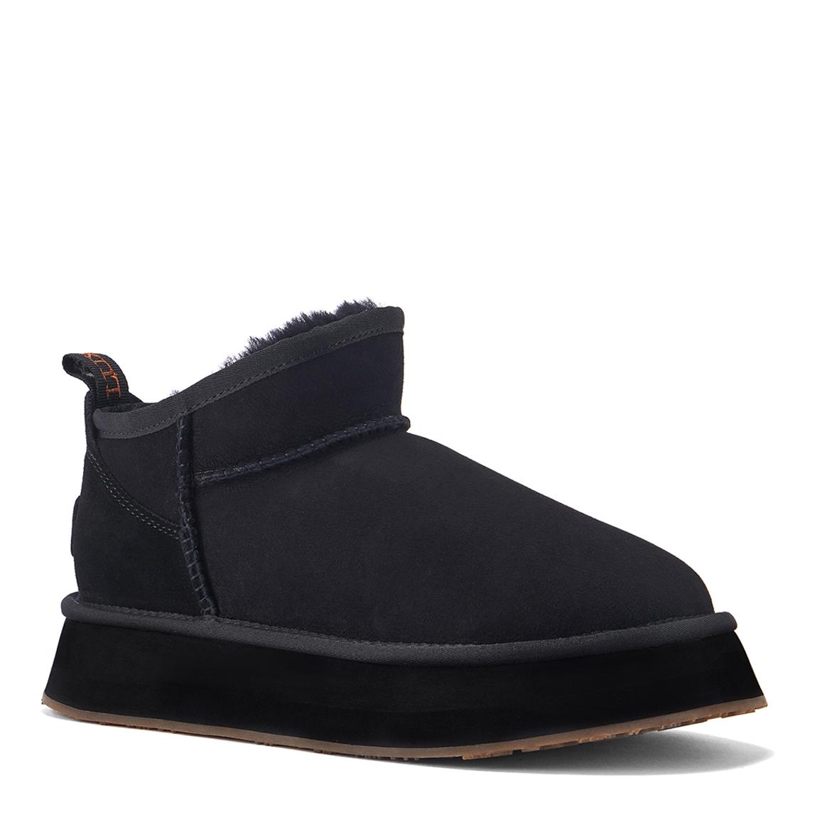 Black Cosy Ultra Short Sheepskin Boot main product photo