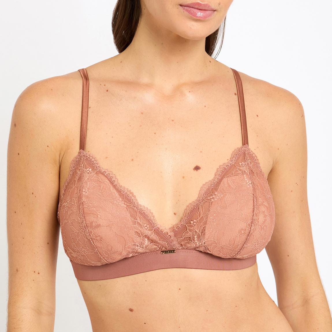 Thea Curve Triangle Bralette Tan main product photo