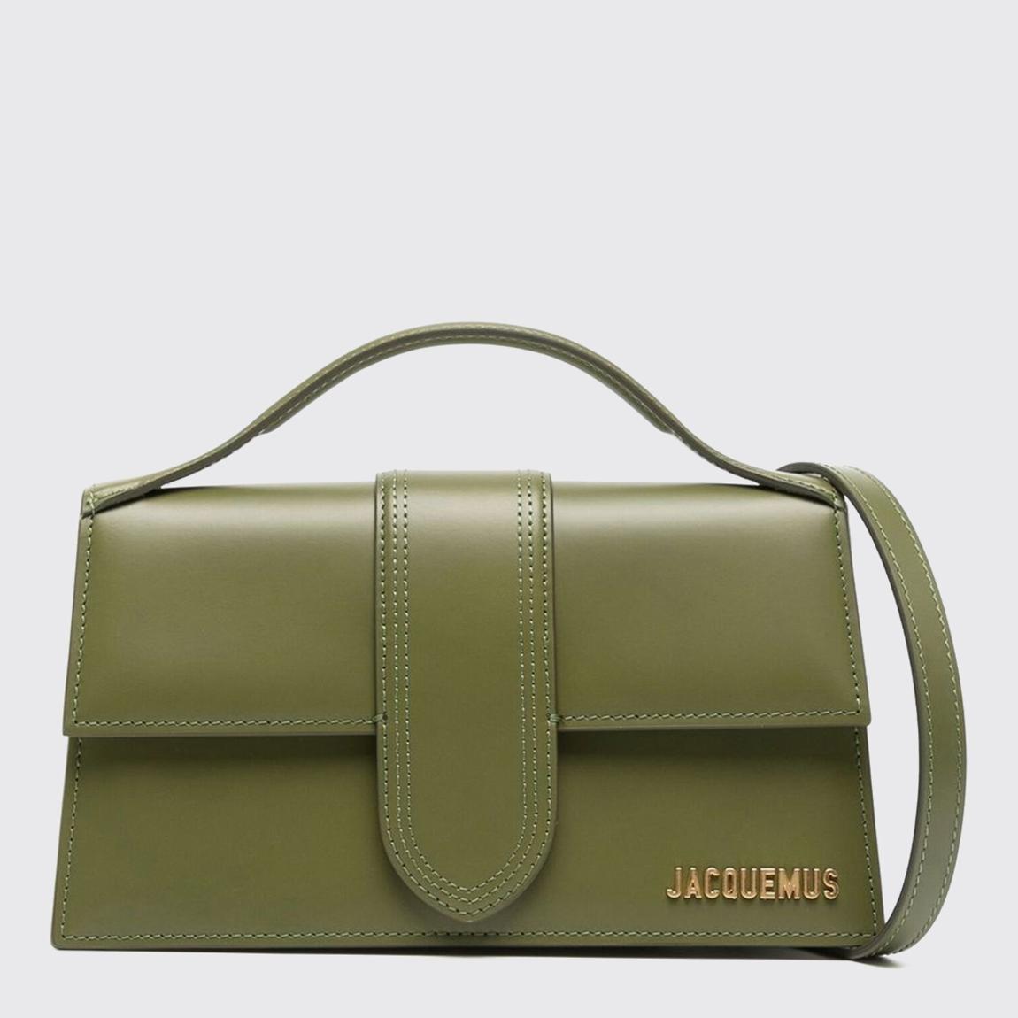 Khaki Jacquemas The Large Bambino Crossbody Bag main product photo