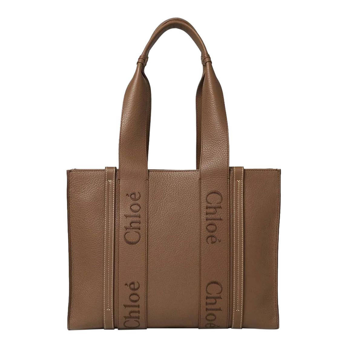 Brown Chloe Woody Medium Tote Bag main product photo