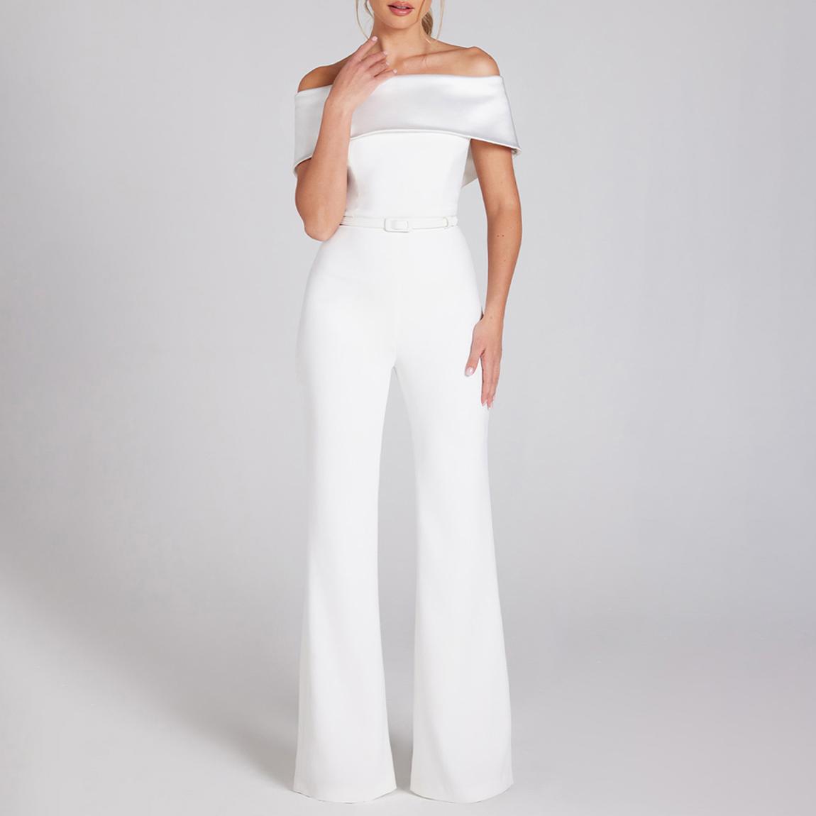 White Ashley Jumpsuit main product photo